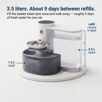 SweetyKitty™ HydraTank Filterless Fountain