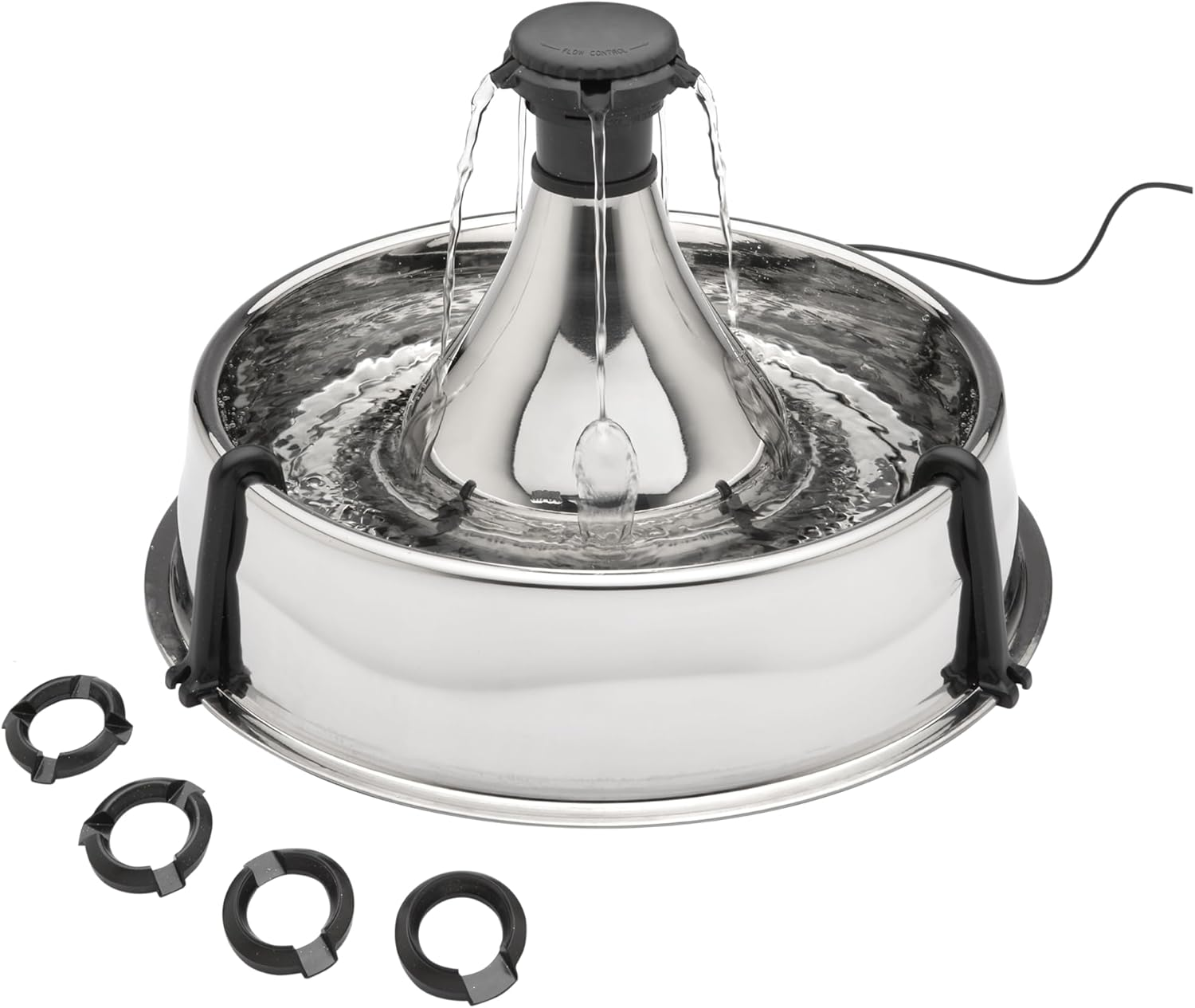 PetSafe Drinkwell 360 stainless steel fountain.